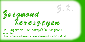 zsigmond keresztyen business card